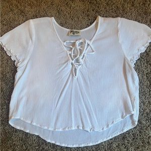 cute white cropped top